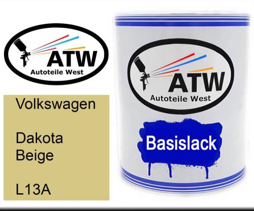 Volkswagen, Dakota Beige, L13A: 1L Lackdose, von ATW Autoteile West.